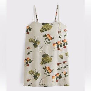 NWT a&f Lemon Linen Blend Button Skort